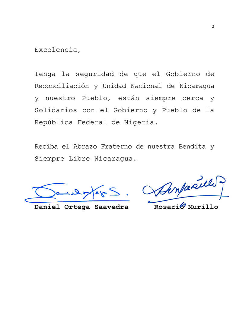 nicaragua lamenta tragedia ocurrida en escuela de nigeria